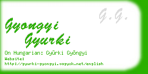gyongyi gyurki business card