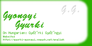 gyongyi gyurki business card